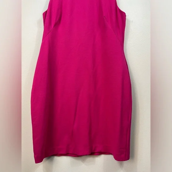 Lauren Ralph Elegant Barbie Pink Sleeveless MidiDress Events Summer Wedding Sz14 - Picture 4 of 11